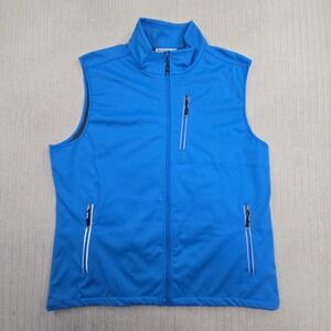 33,000 Ft Vest Mens 2XL Blue Softshell Full Zip Cycling Running 23SF1098-059